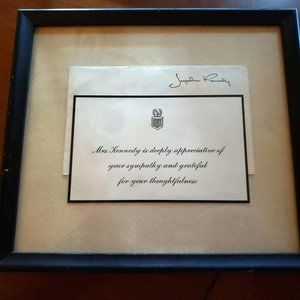 Thank you note from Jacqueline Kennedy in 1963